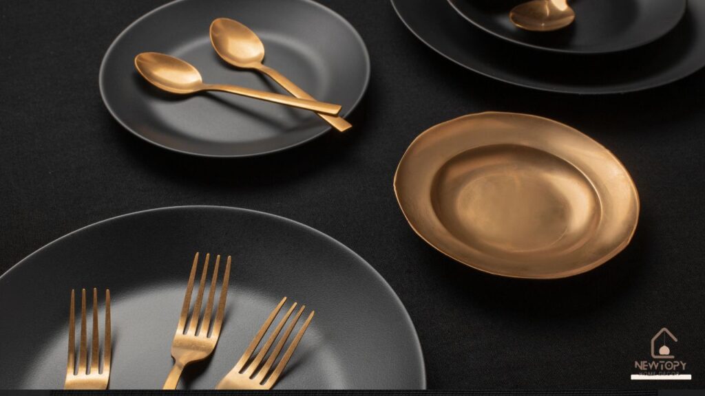 black colour dinner set - newtopy