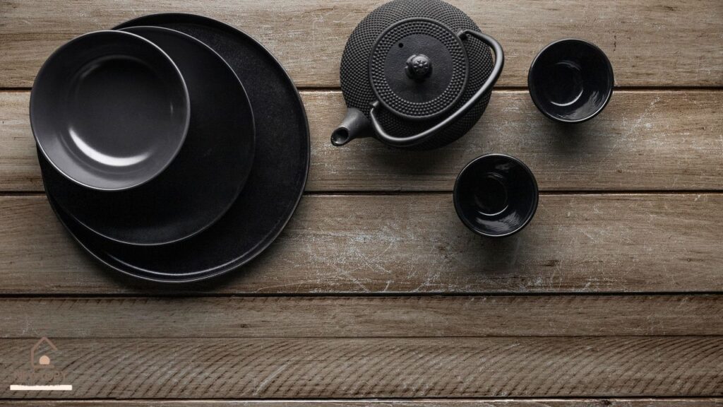 black colour dinner set - newtopy